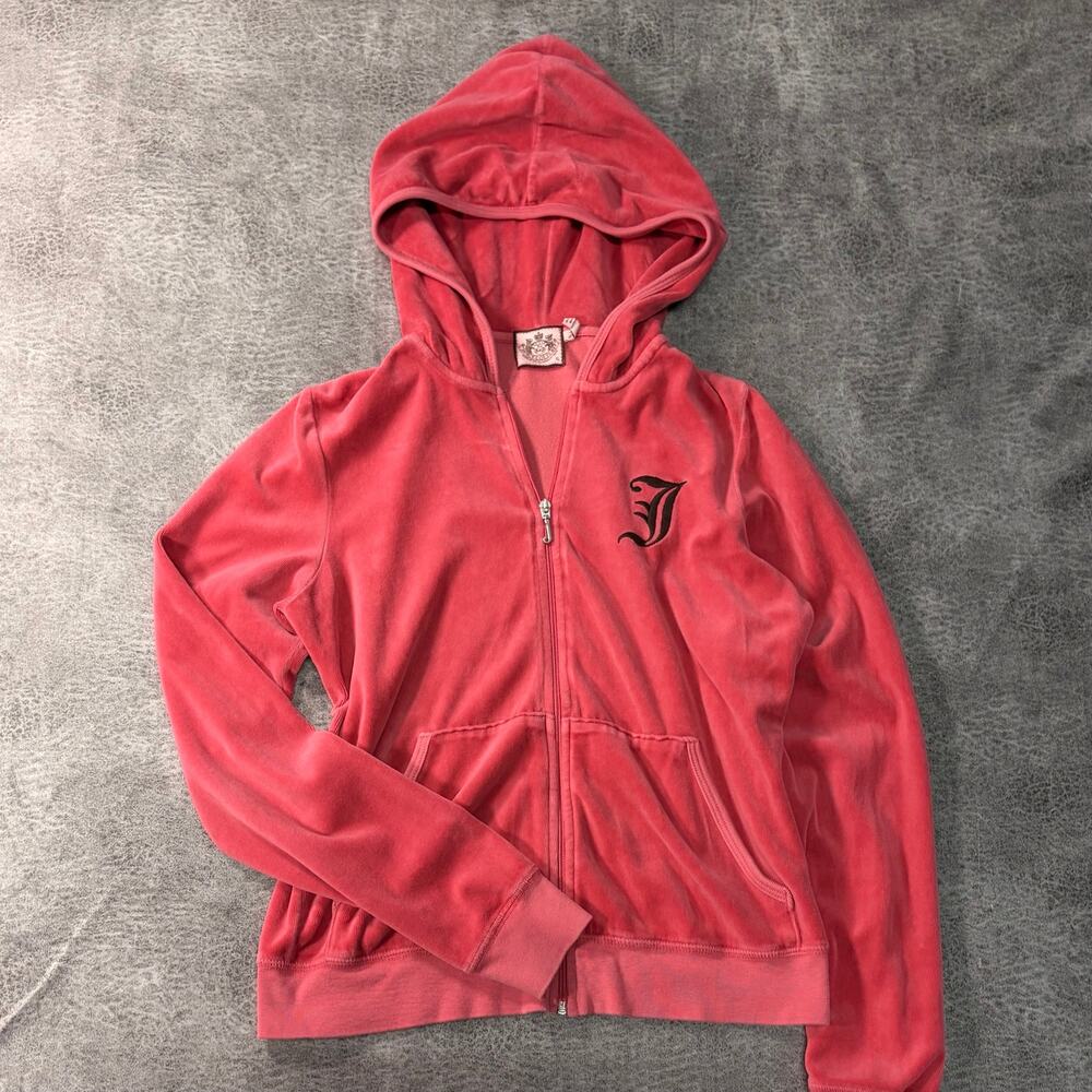 Vintage Pink Juicy Couture Velour Zip Hoodie